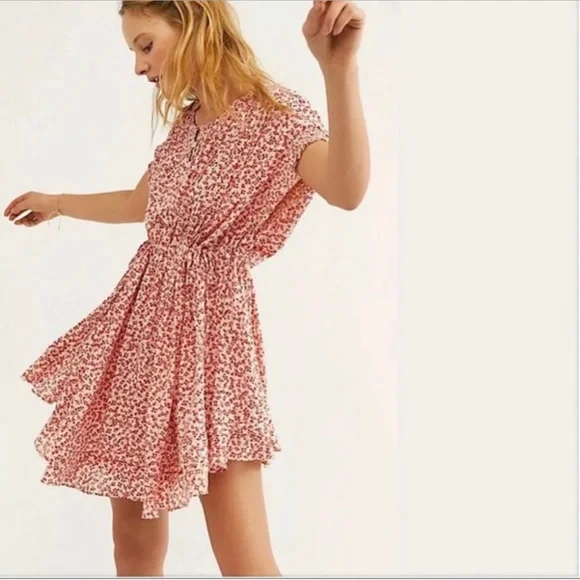 free people red and white dress Free People White Lace Dress by Free People